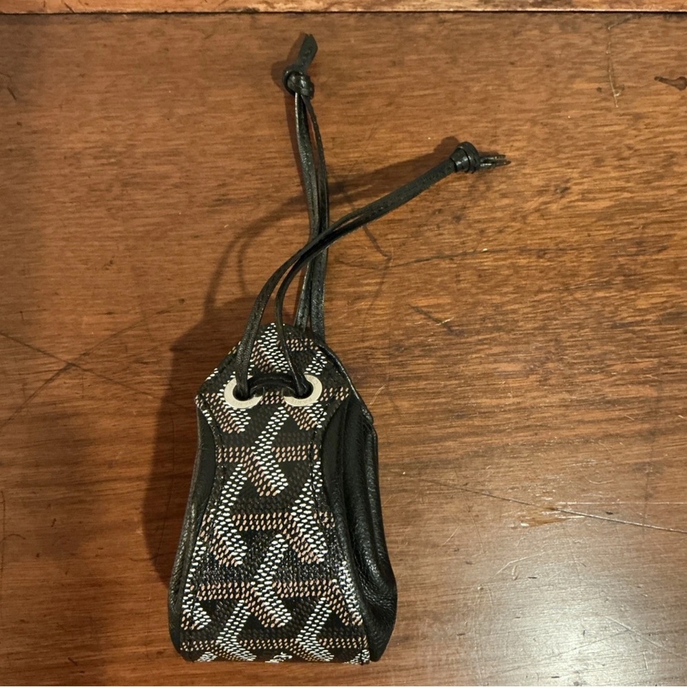 Authentic Goyard black drawstring coin purse